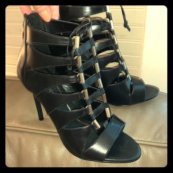 Enzo Angiolini Pump Heel Nehan Leather Lace Bootie - Picture 4 of 8